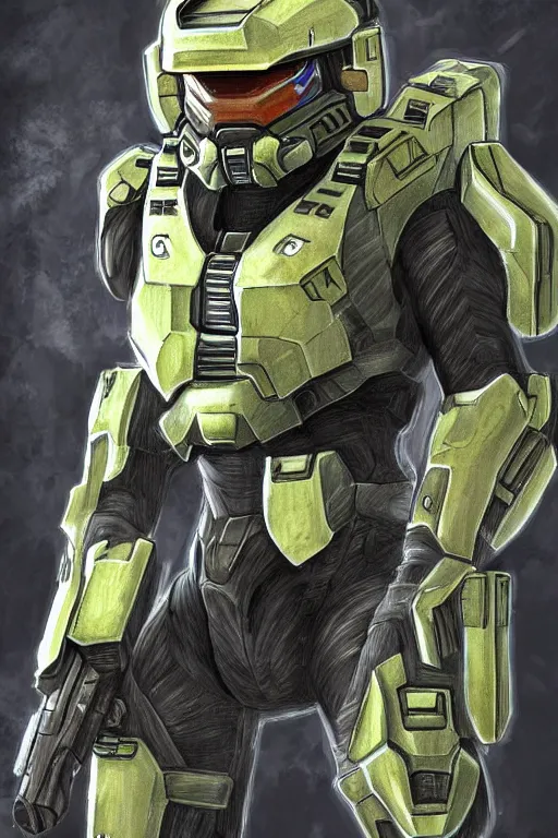 Image similar to a grunt from halo, highly detailed, digital art, sharp focus, trending on art station, anime art style