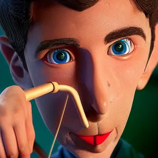 Image similar to pinocchio in real life, Realistic, 8K