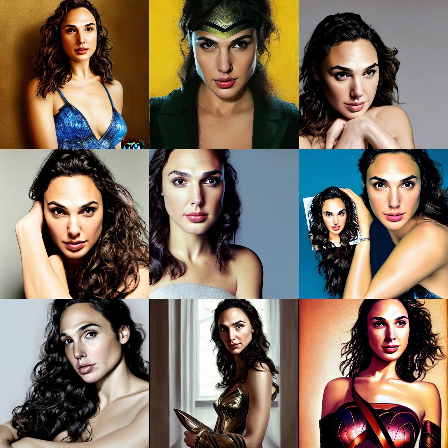 Prompt: portrait of gal gadot by Blair leighton