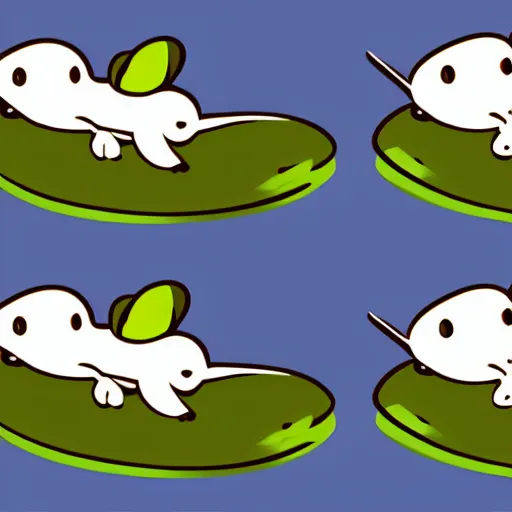 Image similar to a four panel illustration of four identical mice rotating in space with a black background