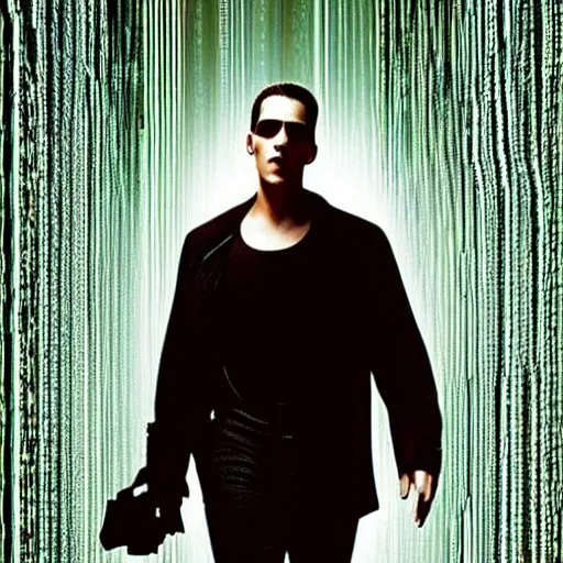 Image similar to neo in the matrix, 8k