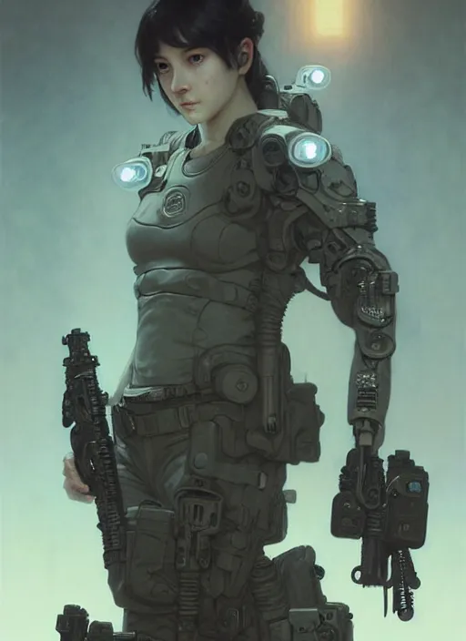 Image similar to girl covered with tattoos wearing tactical gear, intricate lights, bio luminescent, plasma, by ruan jia and artgerm and range murata and wlop and ross tran and william - adolphe bouguereau and beeple. key art. fantasy illustration. award winning, artstation, intricate details, realistic, hyperdetailed, 8 k resolution.