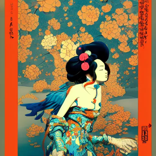 Image similar to james jean style, utagawa kunisada 3 d art, vfx art, unreal engine render, claymation style, colourful, volumetric light, digital painting, digital illustration, dramatic light,