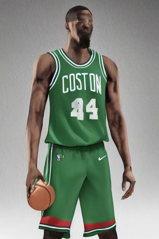 Image similar to boston celtics 4 th of july uniforms, patriotic, god bless america, concept art, red white blue green