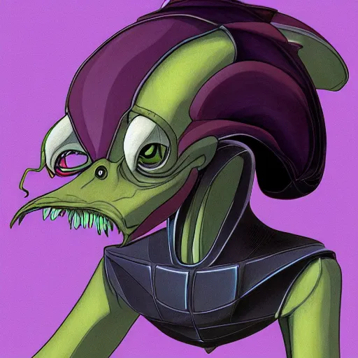 Image similar to alien character design in the style of treasure planet