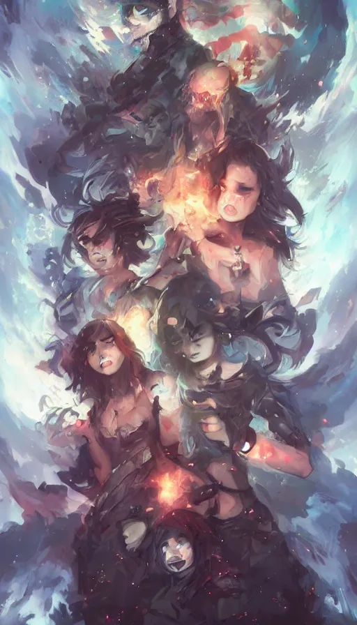 Prompt: the end of the world, by ross tran