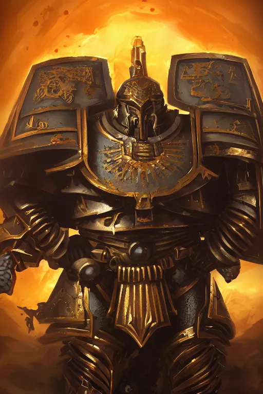 Image similar to armor portrait heros warhammer 4 0 k horus heresy fanart - the primarchs emperor by johannes helgeson animated with vfx concept artist & illustrator global illumination ray tracing hdr fanart arstation zbrush central hardmesh 8 k octane renderer comics stylized