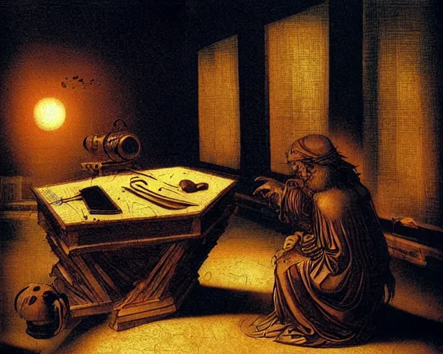 Image similar to burning the midnight oil, a simple vector pop surrealism, by ( leonardo da vinci ) and greg rutkowski and rafal olbinski