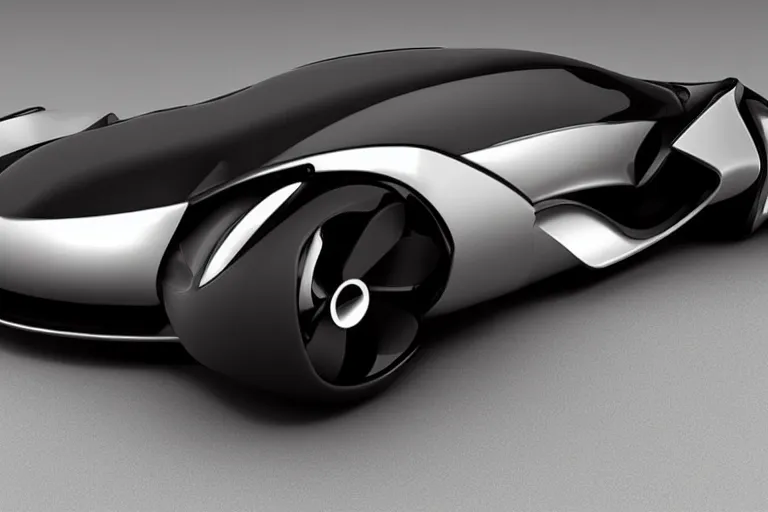 Image similar to A futuristic car designed by Apple Inc., iPhone design, Apple Inc design, studio photo, 3d concept