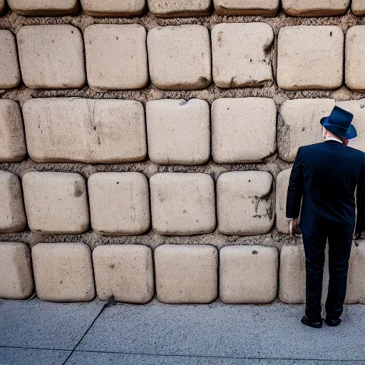 Image similar to Mike Myers (Actor/Comedian) gazing at the US-Mexican Wall, XF IQ4, f/1.4, ISO 200, 1/160s, 8K, RAW, unedited, symmetrical balance, in-frame