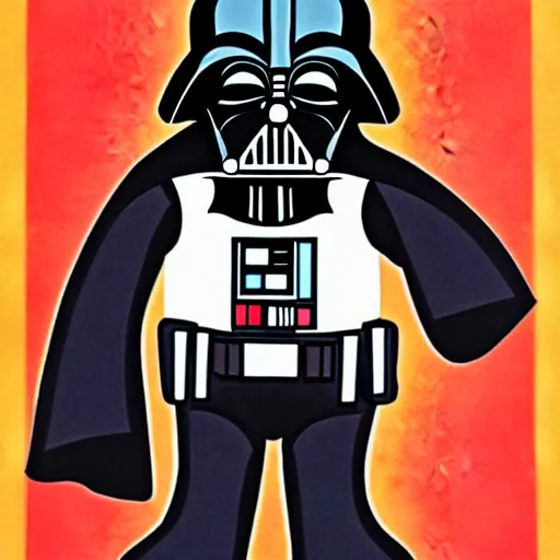 Prompt: dart vader in style disney multiplication