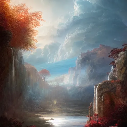 Prompt: listen to the sound of the earth turning, matte painting, highly detailed oil painting, 8k, beautiful atmosphere, elegant cinematic fantasy art, overwhelming depth and detail, magic, vibrant colors, intricate masterpiece