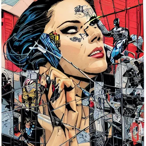 Image similar to La cage et le mur du son, by MARVEL comics and Sandra Chevrier