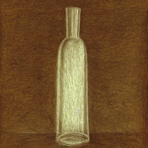Image similar to earth in a bottle, pencil drawing by leonardo davinci, dynamic lighting