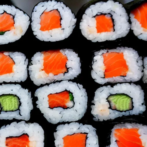 Prompt: Camera shot of sushi, 4k