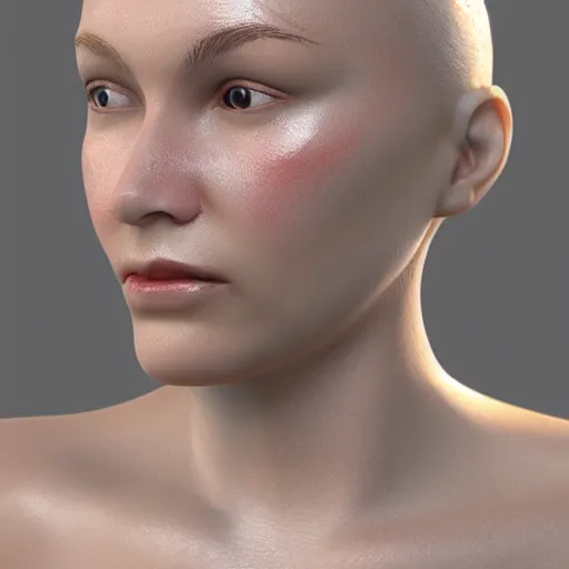 Image similar to pearl skin, translucent sss, 3 d daz occlusion