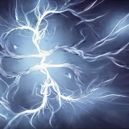 Prompt: fantasy art hyper realistic ai created interesting bizarre fractal lightning fantastic art award winning best ultra detailed magnificent