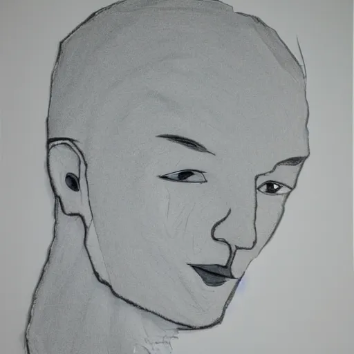 Image similar to a face of a man with wavey medium short hair made from layered paper, 2D, flat minimalistic, ambient light