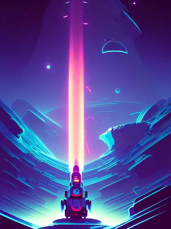 Prompt: robotic expedition of star birth by christopher balaskas and anton fadeev and dan mumford and beeple and norman rockwell, asymmetrical!!, asymmetry!!, hyperrealistic, high contrast, intricate details, ultra detailed, space, nebula, sharp focus, astronomy, science, crisp edges, sharp edges, hdr, mist, reflections
