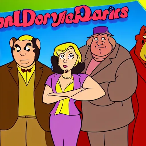 Image similar to screenshot of tony soprano in hanna barbera scooby doo mafia doo