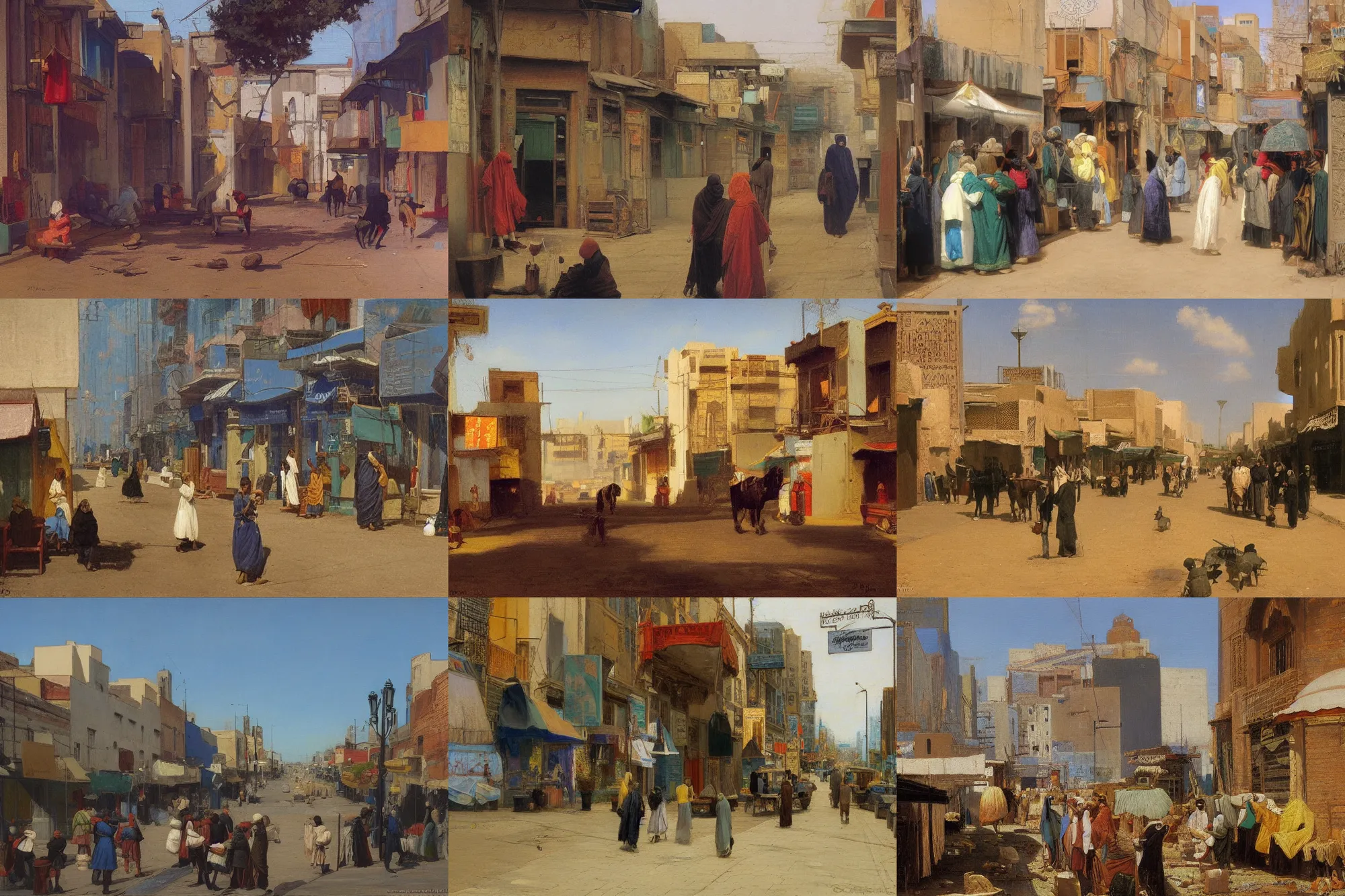 Prompt: morocco street, queens ny, Jean-Leon Gerome