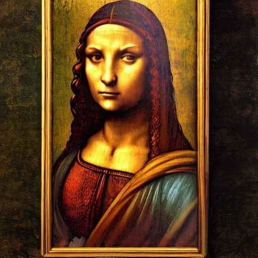 Image similar to original Da Vinci painting of the Gameboy - 1503 Paint on Canvas