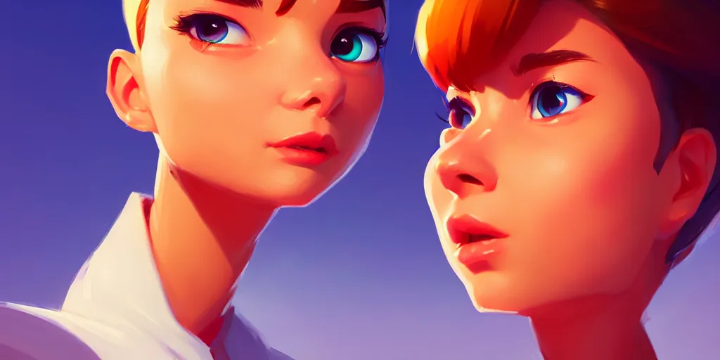 Image similar to low angle portrait of the Xuxa meneguel, tepainting concept Blizzard pixar maya engine on stylized background splash comics global illumination lighting artstation lois van baarle, ilya kuvshinov, rossdraws