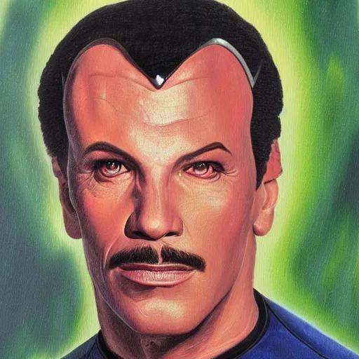 Image similar to dax from star trek : deep space nine. realistic concept art painting,