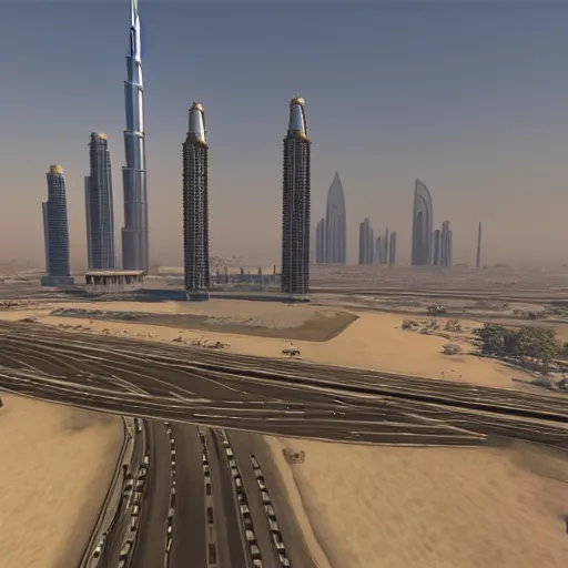 Image similar to gta : dubai, cinematic shot