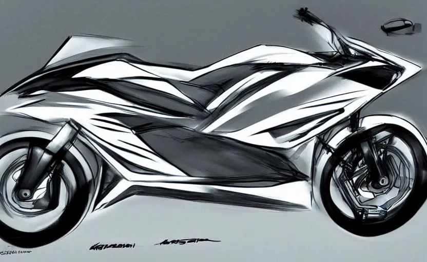 Image similar to 2 0 0 0 s kawasaki sport motorcycle concept, sketch, art,
