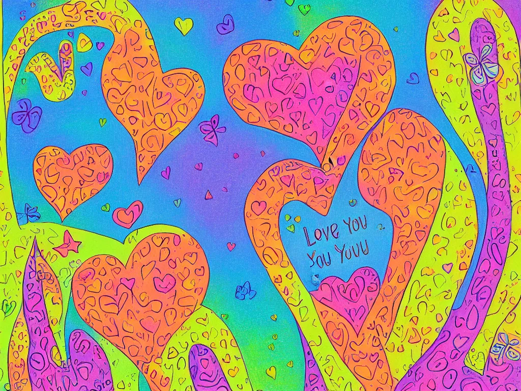 Prompt: Love You forever Robert munsch Sheila McGraw psychedelic book cover pastels illustration