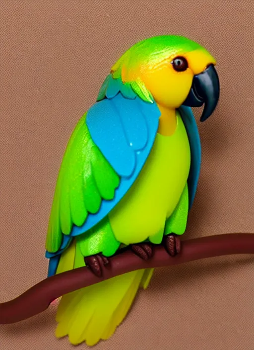 Image similar to 80mm resin detailed miniature of cute parrot, Product Introduction Photos, 4K, Full body, simple background