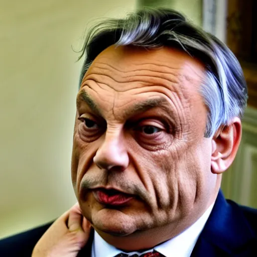 Prompt: Viktor Orban Starving