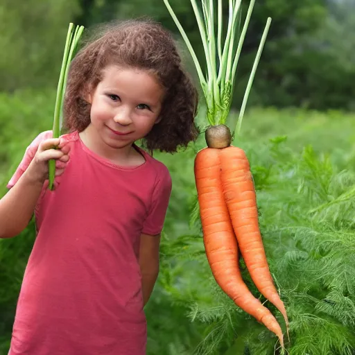 Image similar to a carrot person