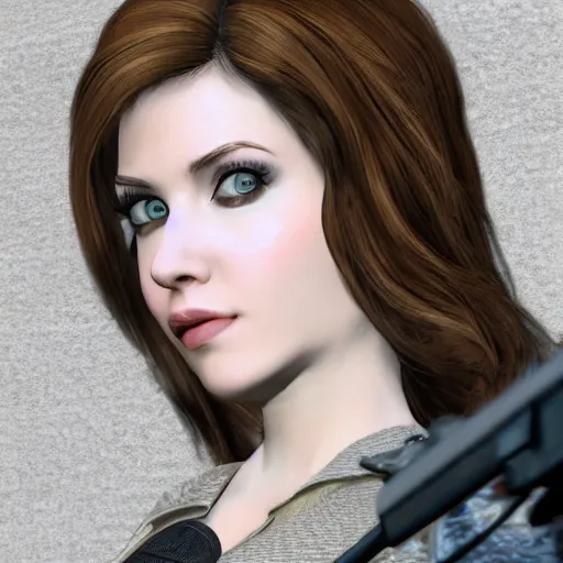 Image similar to amouranth as a GTA style character on a loading screen, 4k, high detail, high-resolution photograph, professional photography, ultra-detail