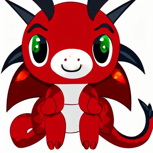 Prompt: the most cutest adorable happy picture of a dragon, tiny firespitter, kawaii, chibi style, Dra the Dragon, tiny red babdy dragon, adorably cute, enhanched, stuffed dragon, deviant adoptable, digital art Emoji collection