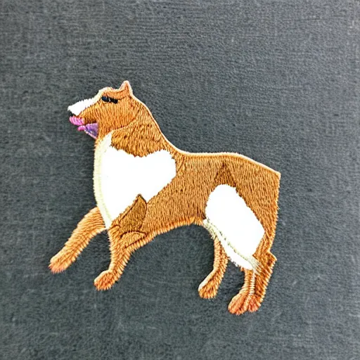 Image similar to embroidery patch of a shetland sheepdog