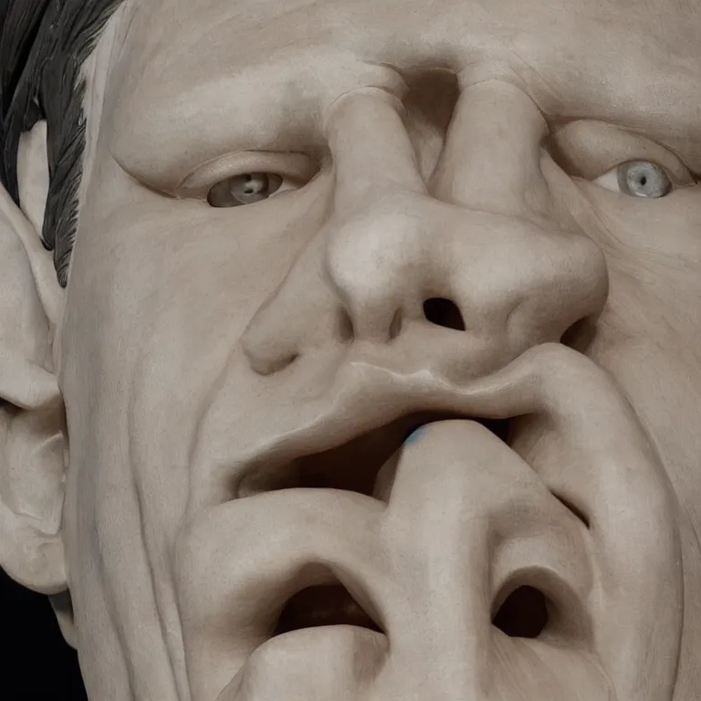 Prompt: enormous geometric minimalist accurate sculpture of norman reedus sticking out his tongue, beautiful symmetrical!! face accurate face detailed face realistic proportions, hand - carved out of mahogany wood on a pedestal by stephan balkenhol and ron mueck and martin puryear, cinematic lighting shocking detail 8 k