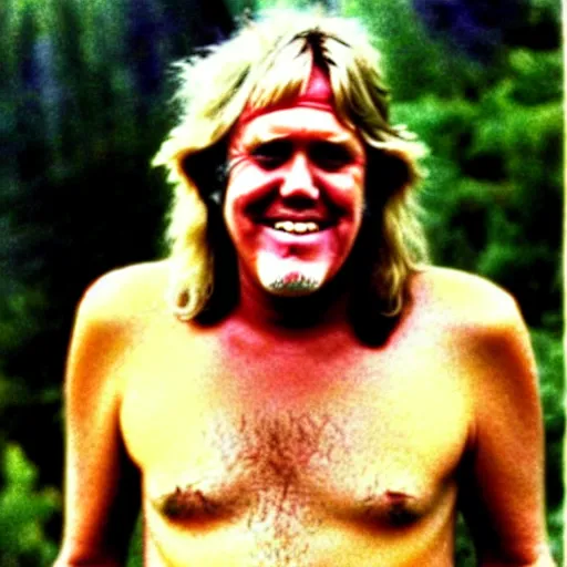 Image similar to gary busey as a hippie from the 7 0 s, photo from the 7 0 s