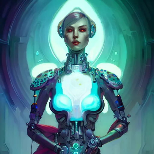 Prompt: a portrait of a beautiful cybernetic necromonger, cyberpunk concept art by pete mohrbacher and wlop and artgerm and josan gonzales, digital art, highly detailed, intricate, sci-fi, sharp focus, Trending on Artstation HQ, deviantart, unreal engine 5, 4K UHD image