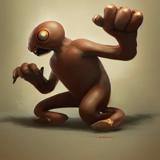 Image similar to Hitmonlee ,Greg rutkowski, Trending artstation, cinematográfica, digital Art