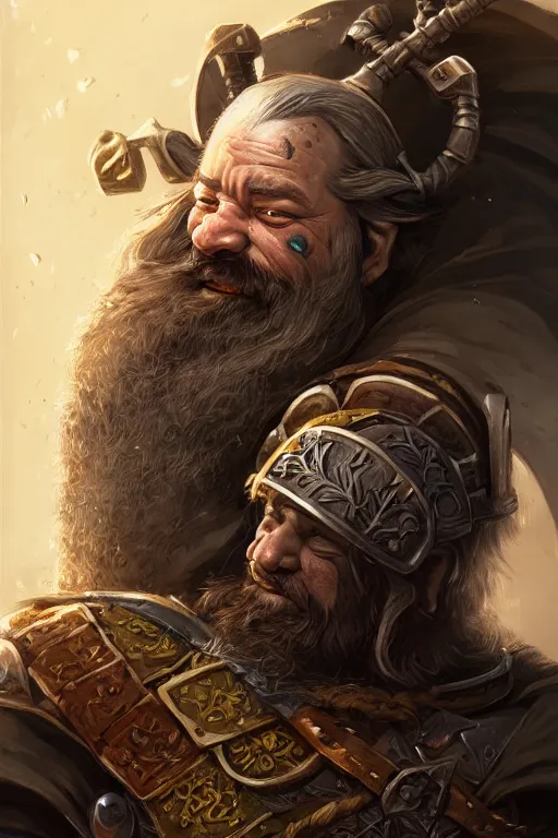 Image similar to dwarf knight portrait, highly detailed, d & d, fantasy, highly detailed, digital painting, trending on artstation, concept art, sharp focus, illustration, global illumination, ray tracing, realistic shaded, art by artgerm and greg rutkowski and fuji choko and viktoria gavrilenko and hoang lap