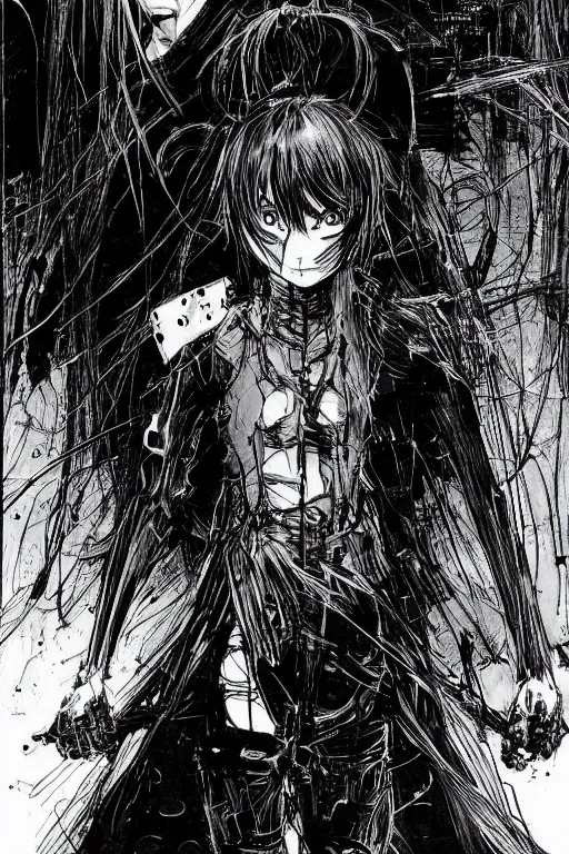 Image similar to a dark little girl by Tsutomu Nihei