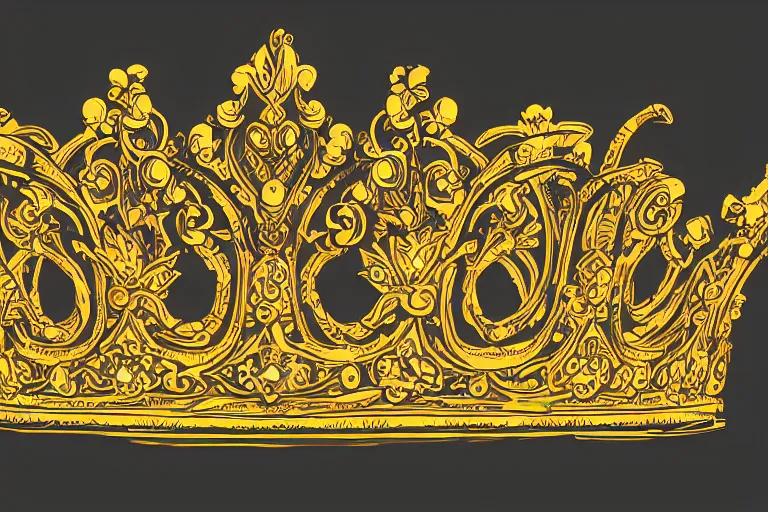 Image similar to ornate crown on a dark background, trending on artstation