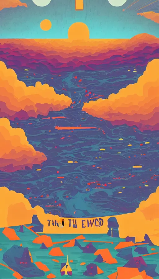 Image similar to the end of the world, by kurzgesagt,