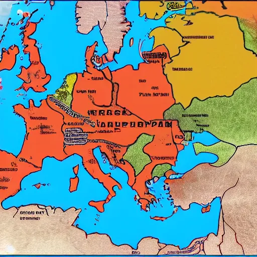 Prompt: the world if the roman empire never fell in 1 4 5 3, byzantine empire