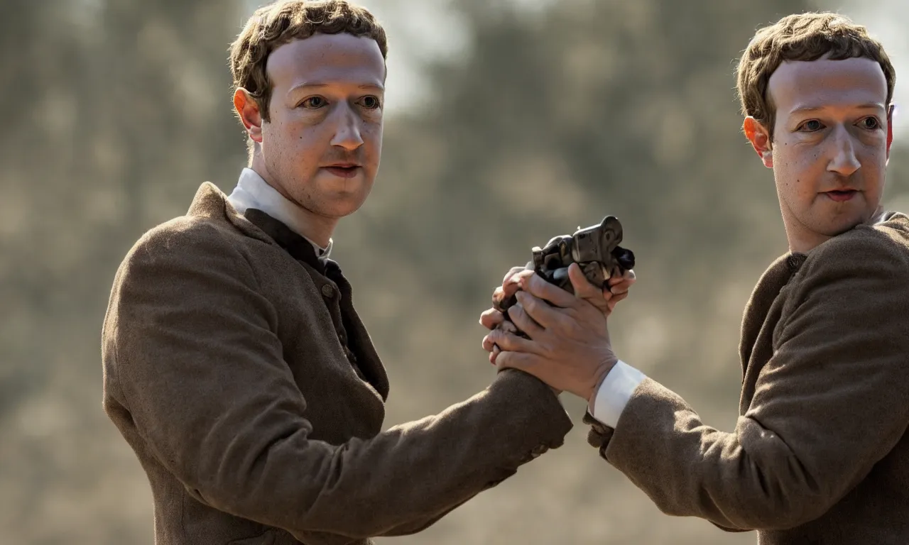 Prompt: Mark Zuckerberg as Calvin Candie in Django Unchained, wallpaper, EOS-1D, f/1.4, ISO 200, 1/160s, 8K, RAW, unedited, symmetrical balance, in-frame, Dolby Vision