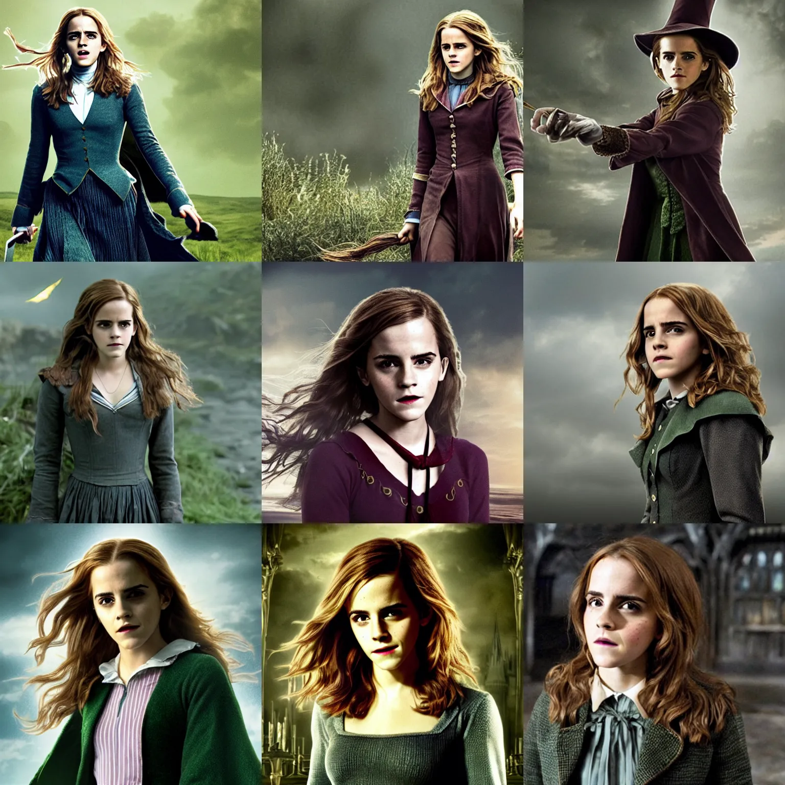 Prompt: emma watson as hermione granger as the wicked witch of the west