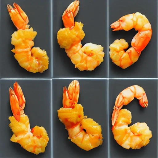 Image similar to tiled design tempura shrimp