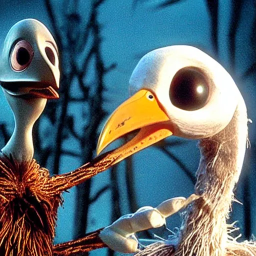 Image similar to screen capture of a dodo bird in Nightmare Before Christmas